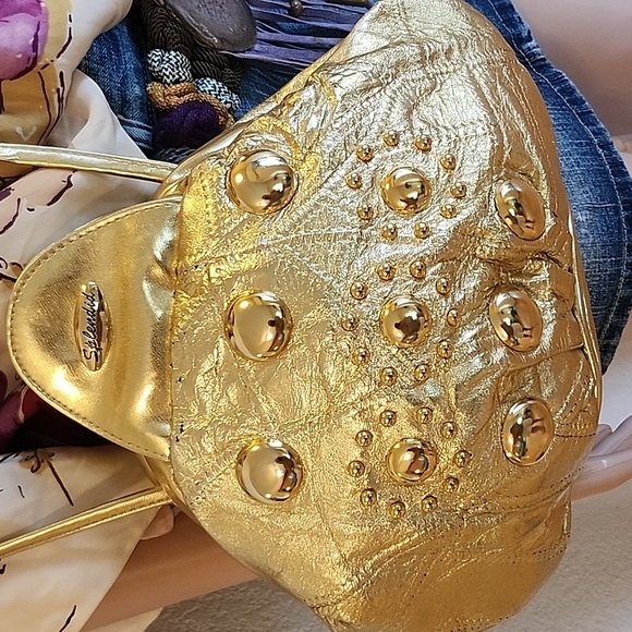 Splendid Metallic Gold Crossbody Bag EUC - Picture 15 of 15